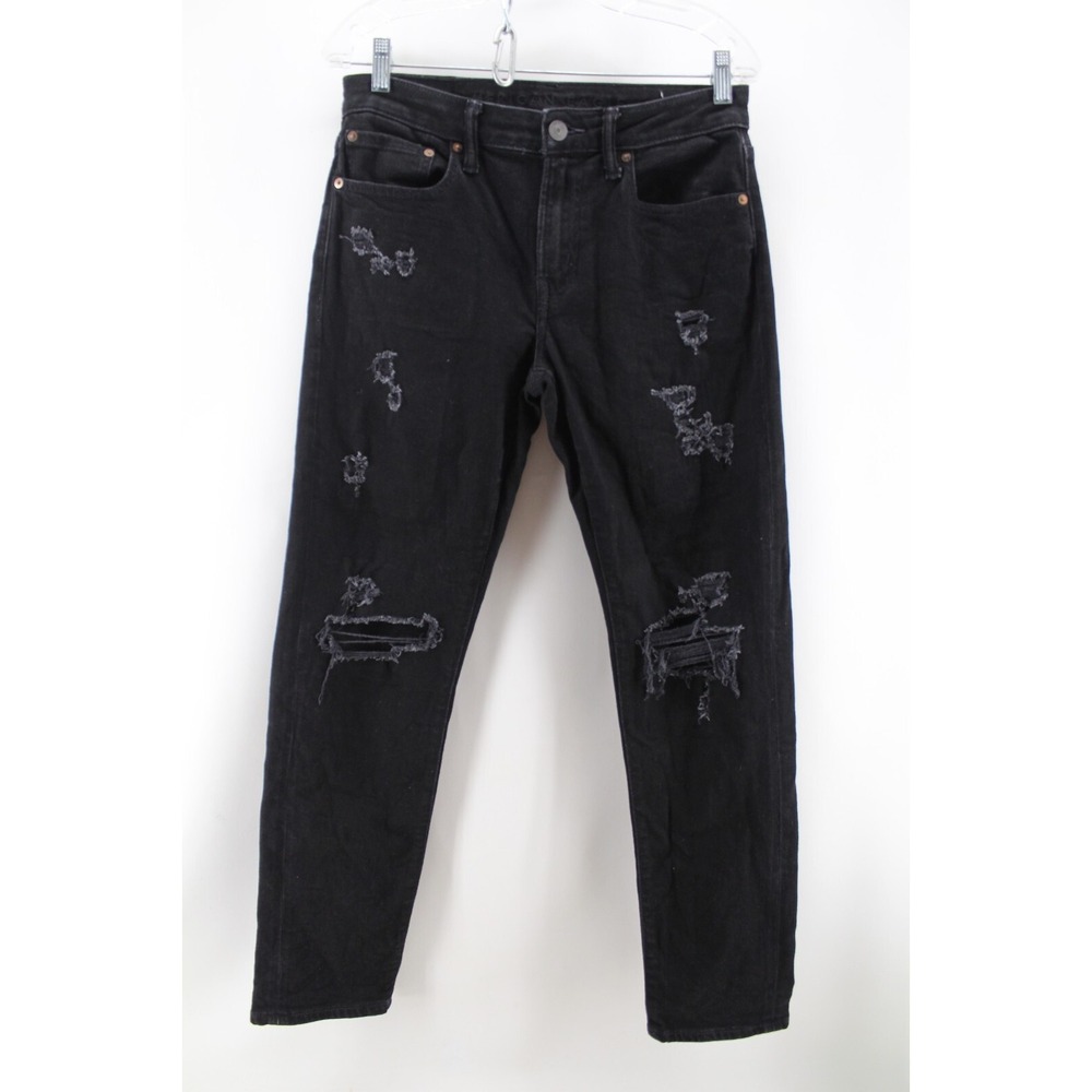 American Eagle Cozy Airflex Black Denim Skinny‎ Jeans Mens 30x29 (Tag 29x30)